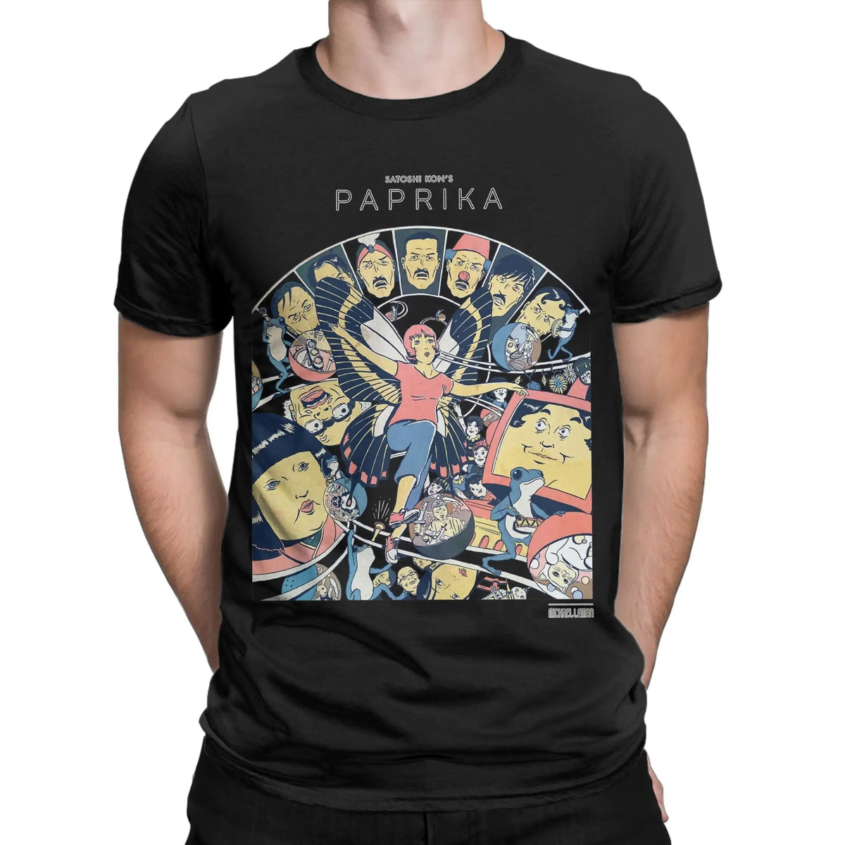 Paprika Satoshi Kon Anime Film Montage T Shirts Men's  100% Cotton T-Shirts Crew Neck  Tees Short Sleeve Clothing 4XL 5XL - Matrix-studios.com
