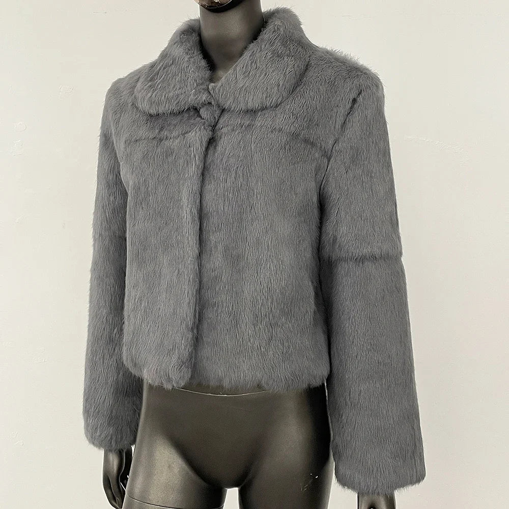 2025 New Natural Rabbit Fur Coat Women Autumn Winter Jacket Real Leather and Fur Women's Clothing Female Outerwear Real Fur Lady - Matrix Studios