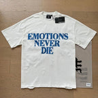 MIXED EMOTION Shirt Rhinestone Short Sleeve Men Women T-shirt Streetwear 100% Cotton Loose Round Neck Top Tees Oversized Tee Top - Matrix Studios
