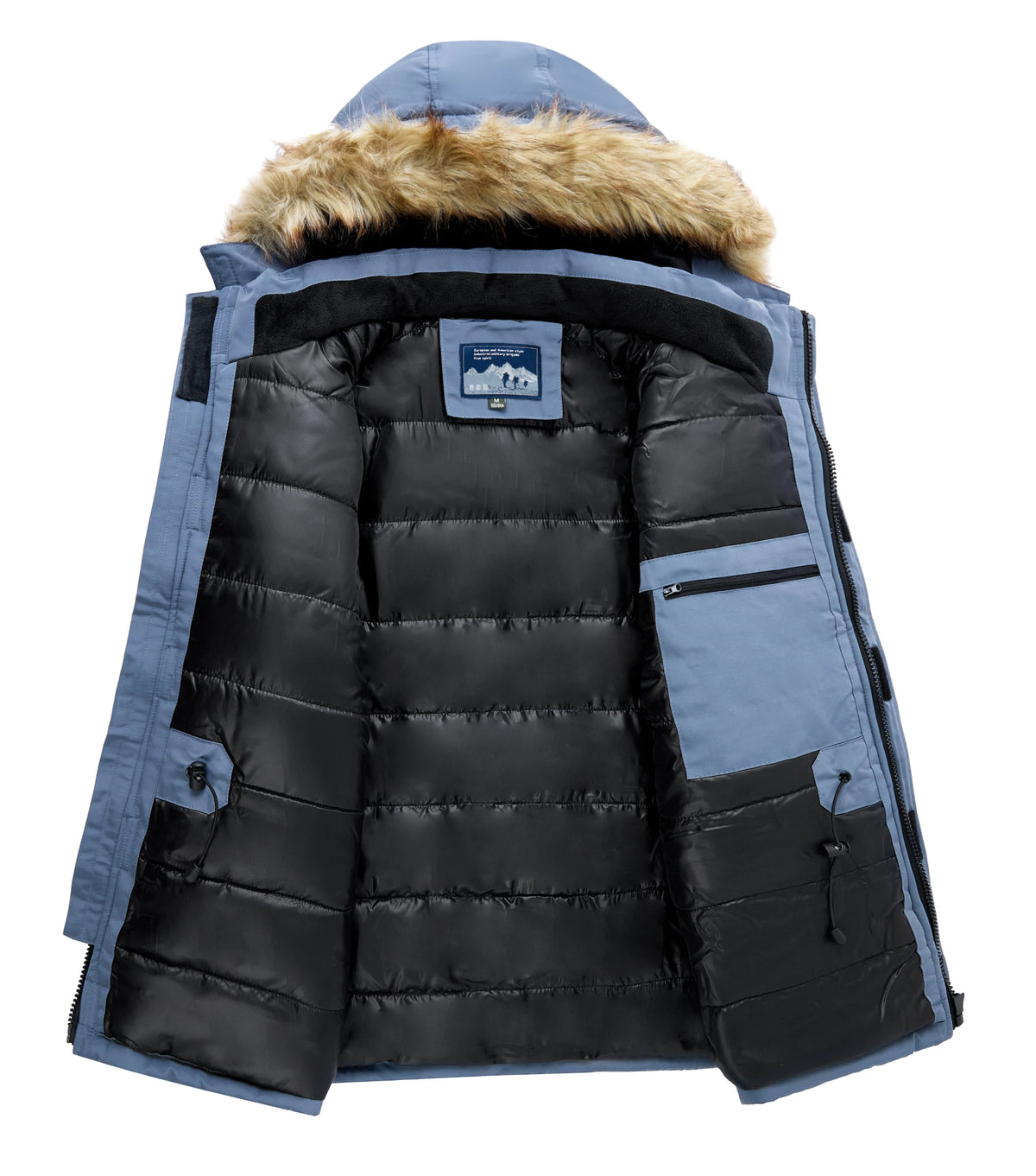 -30 Degree Winter Down Jacket Men Down Cotton Parkas Coat Mid-length Large Fur Collar Male Thicken Coat Snow Overcoat Parka - Matrix Studios