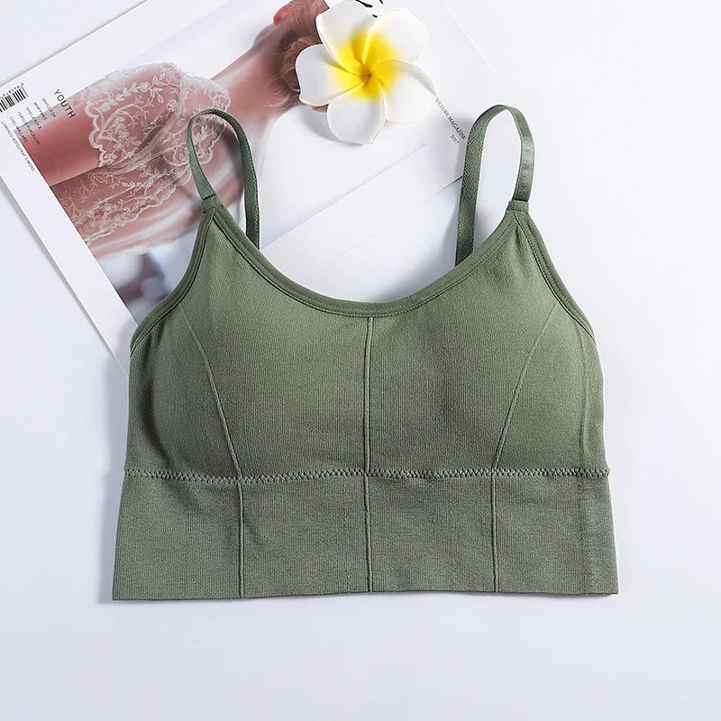 Backless Sportswear Woman Gym Sports Bra Seamless Womens Underwear Adjustable Shoulder Strap Inner Padded Yoga Vest Bralette - Matrix Studios
