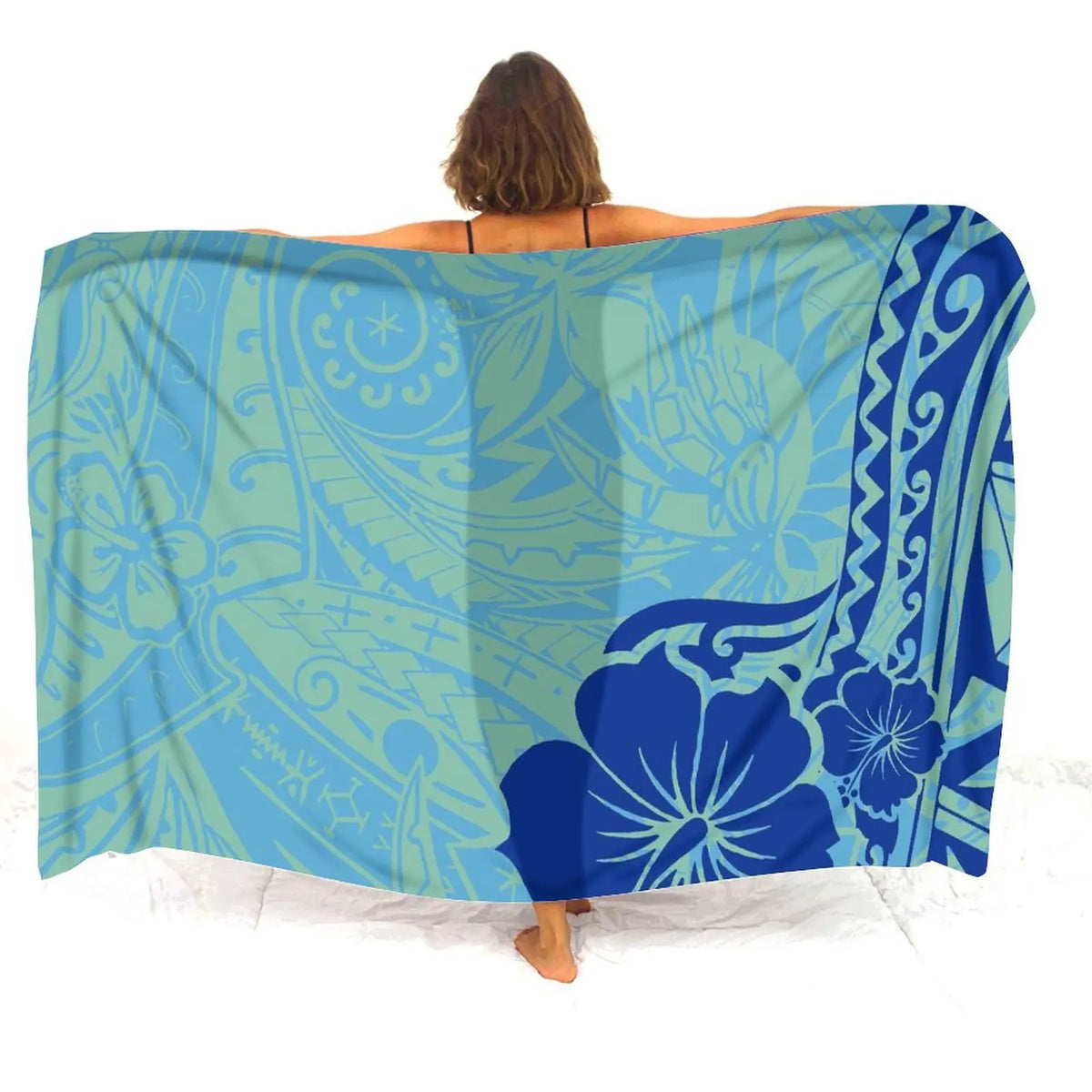 Tax Free Retro Tribal Ethnic Polynesian Women Seaside Sexy Style Sarong Soft And Comfortable Fabric Samoan Pattern Print Design - Matrix Studios