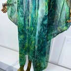 WINYI Kimono Summer Perspective Sexy Cardigan Beach Dress Abaya Dubai Luxury Bikini Cover Up Holiday Beach Outfits for Women - Matrix Studios