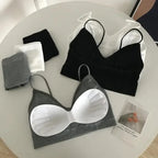 Women's Sports Bra Set Underwear Bra Korean Style Push Up No Steel Ring Bra Sexy Tube Top High Elastic Panty Set - Matrix-studios.com