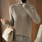 Autumn Winter Mock-Neck Merino Wool Pullover Basic Casual Cashmere Sweater Comfort Womes Raglan Sleeve Clothing Tops - Matrix Studios