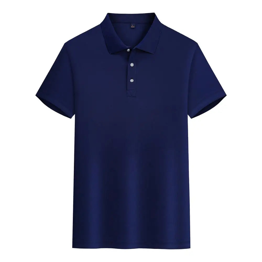 Custom Logo Lapel POLO Shirt Couple Summer Short Sleeve Moisture Transfer T Shirts Men Women Summer Simple Casual Tops - Matrix-studios.com