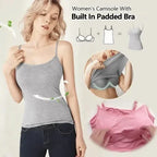 Cami Bra – Women's Camisole With Built In Padded Bra Vest Dropshipping As Seen on Tiktok Pink Top For Women Pajamas Home Wear - Matrix-studios.com