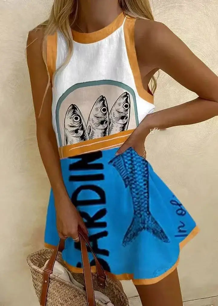 Beach Swimming Suit Dress Woman 2026 Short Cover Up Bikini Tunic Playa Ocean Casual Shirt Sleeveless Clothes Multiple Colors Sea - Matrix Studios