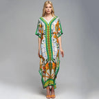 2026 Women Swimsuit Beach Cover Up dress Sleeve Kaftan Beach Tunic Long Pareos Bikinis Cover ups Summer Robe Plage Beachwear - Matrix Studios