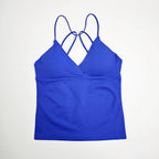 NCLAGEN Vision Twist Front Longline Top Women's Seamless Thin Straps Yoga Gym Workout Vest Running Tank Tops Fitness Clothing - Matrix-studios.com