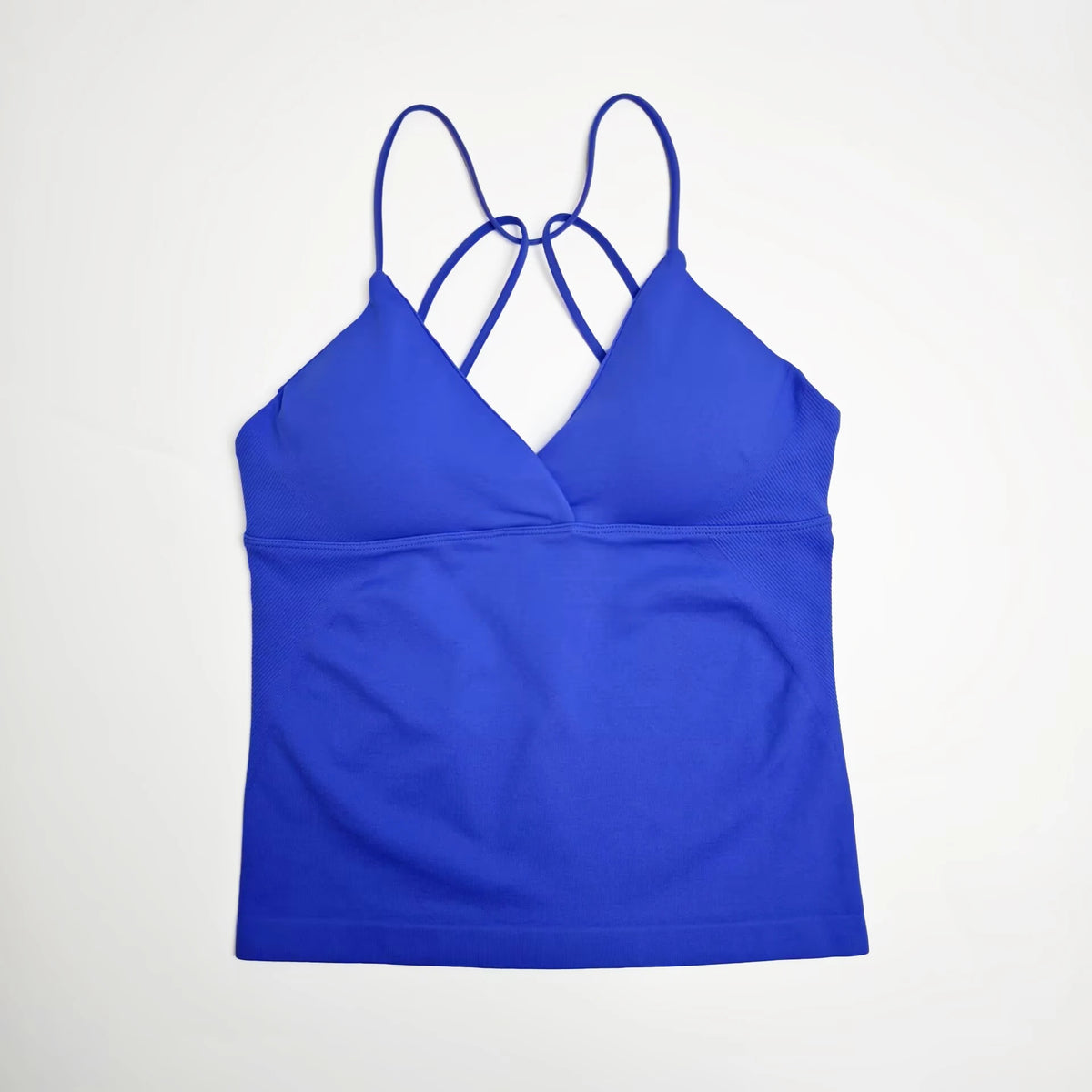 NCLAGEN Vision Twist Front Longline Top Women's Seamless Thin Straps Yoga Gym Workout Vest Running Tank Tops Fitness Clothing - Matrix-studios.com