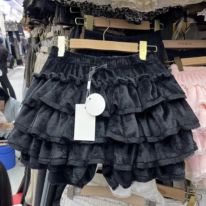 Japanese Y2k Cute Ruffled Plaid Skirt Punk Rock Subculture Cake Skirts Japanese Preppy Style Casual New 2025 Women Skirts - Matrix-studios.com