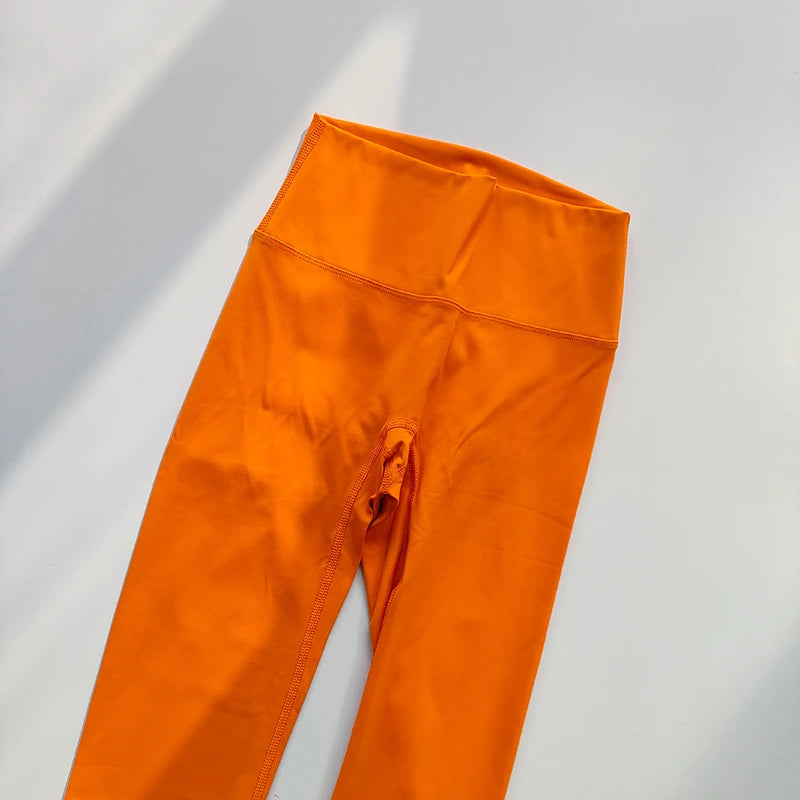 Fitness Pants Elastic Tight Fitting Seamless Naked Yoga High Waist Hip Lifting Quick Dry Running Sports Leggings Outdoor Wear - Matrix-studios.com