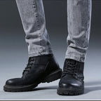 New style jeans, men's slim fit, Korean style comfortable straight leg elastic gray mid waist pants, men's casual denim pants - Matrix Studios