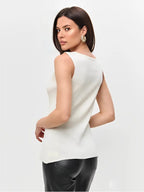 Summer New Arrival Elegant Knit Round Neck Waistcoat Women Leisure Fashion Single-breasted Sleeveless Vest Slim Fit Cardigan Top - Matrix Studios