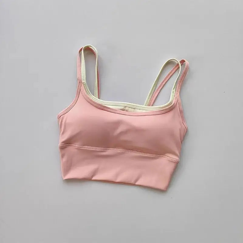 Women Breathable Sports Bra Shockproof Fitness Tops Push Up Gym Crop Top Brassiere Sport Bras Gym Workout Top Seamless Yoga Bra - Matrix Studios