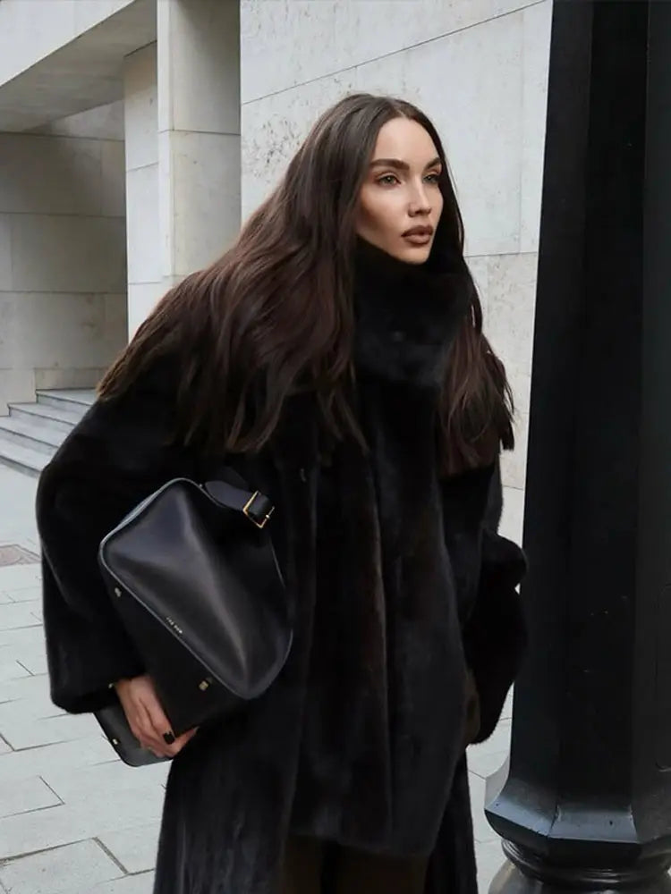 Faux Fur Sleeveless Women Waistcoat Furry High Collar Loose Lady Tank 2025 Autumn Winter All Match Solid Soft Warm Female Vest - Matrix Studios