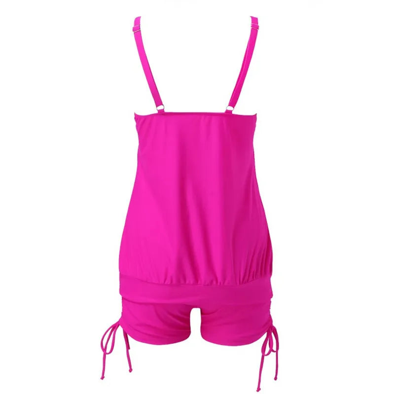 5XL Plus Size Tankini Sets for Women Two Piece Swimsuits High Waist Sexy Bikini Bathing Suit Beach Swimwear - Matrix-studios.com