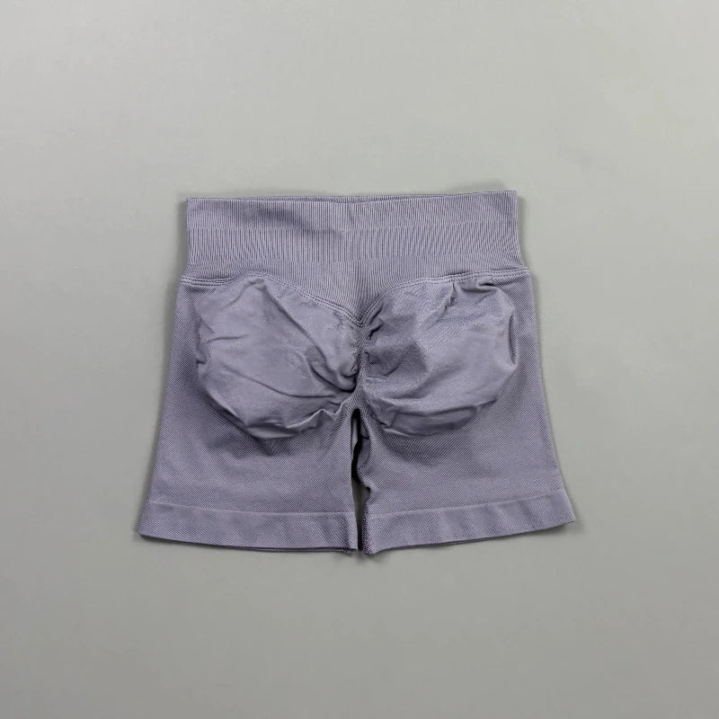 HISTELLO Gym Shorts 4.5" Women Fitness Sports Biker Shorts Low Waist Running Pants Workout Scrunch Butt Yoga Seamless Leggings - Matrix-studios.com