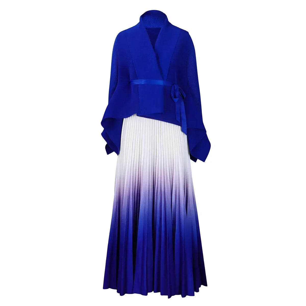Autumn Fashion 2025 Long Sleeve V-neck Polyester Party Evening 2 Pieces Top Long Skirts Matching Sets African Clothes for Women - Matrix-studios.com