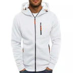 Men's Sweater Cardigan Hooded Jacket Zipper Pocket Jacquard Jacket Sports Fitness Outdoor Leisure Running Solid Color Sportswear - Matrix Studios