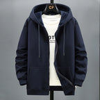 Plus Size 10XL 12XL Hoodie Men Autumn Winter Fleece Hoodies Solid Color Jacket Hoodies Big Size 12XL Blue Black Red Grey - Matrix Studios