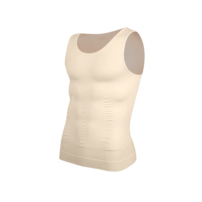 Men's Tight Vest Solid Leisure Sports Fitness High Stretch Running Tank Top Round Neck Sleeveless T-Shirt Can Be Built Inside - Matrix Studios